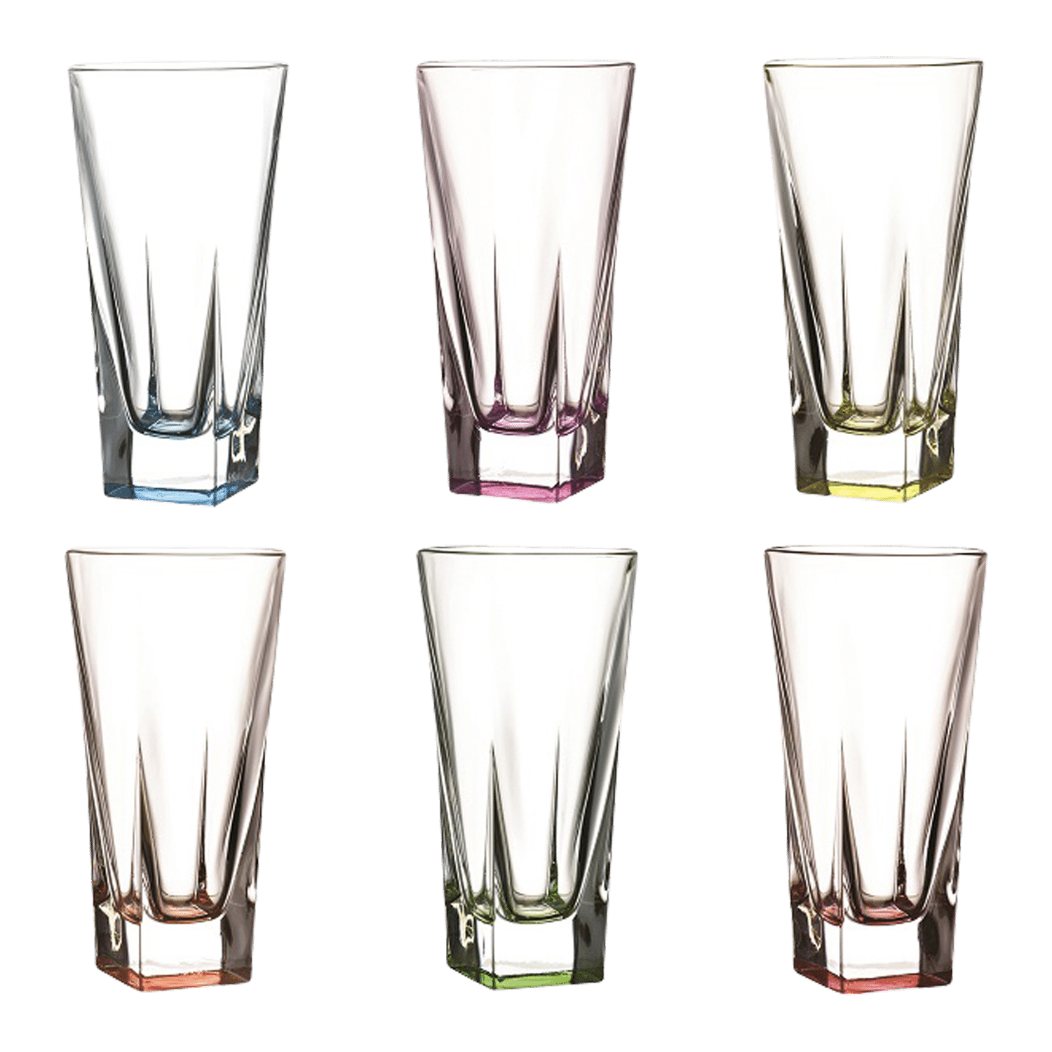 RCR Fusion Colour Longdrinkglas 38 cl Assorti – 6 Stuks