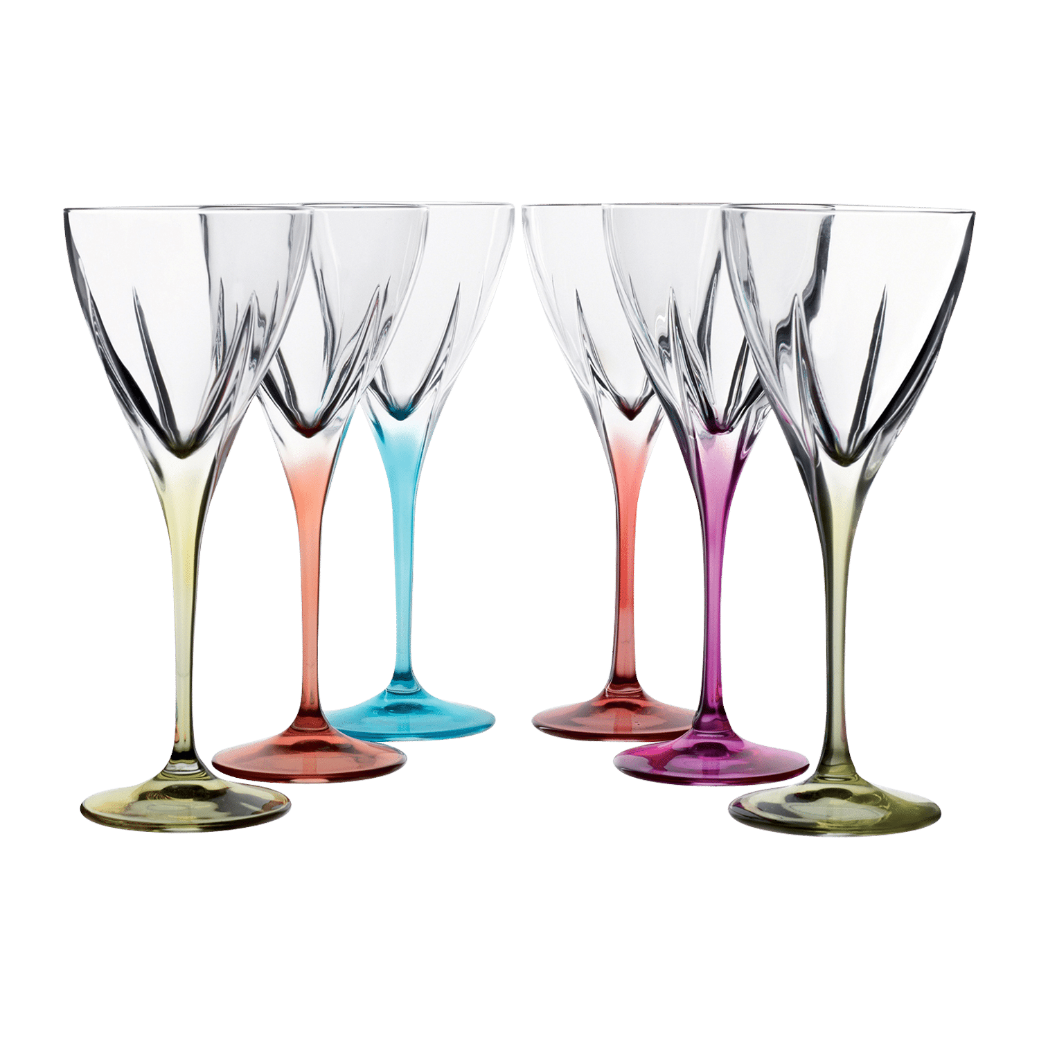 RCR Fusion Colour Wijnglas 21 cl Assorti – 6 Stuks