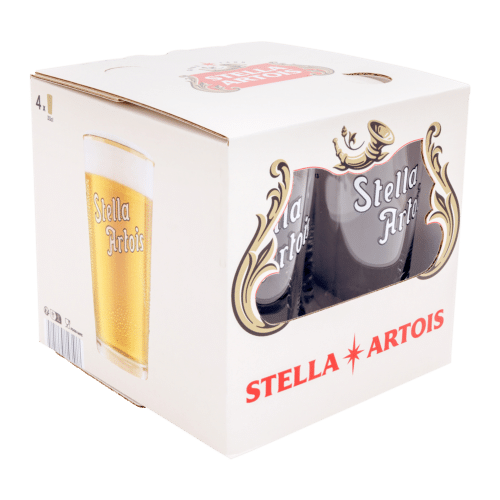 Stella Boerke Bierglas 33 Cl – Giftbox – 4 Stuks