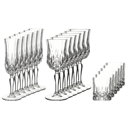 RCR Opera Glazenset 18-Delig (Wijnglazen – Champagneglazen – Tumblers) Glazen.nl